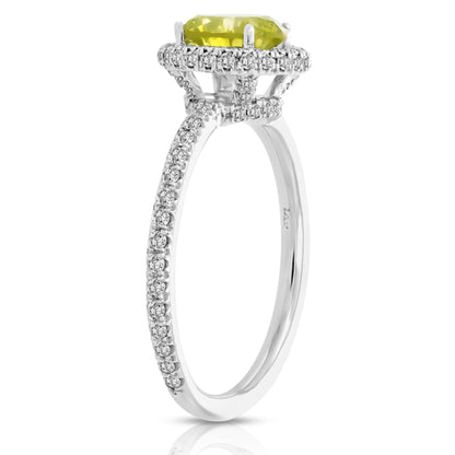 Yellow Solitaire Round Engagement Ring