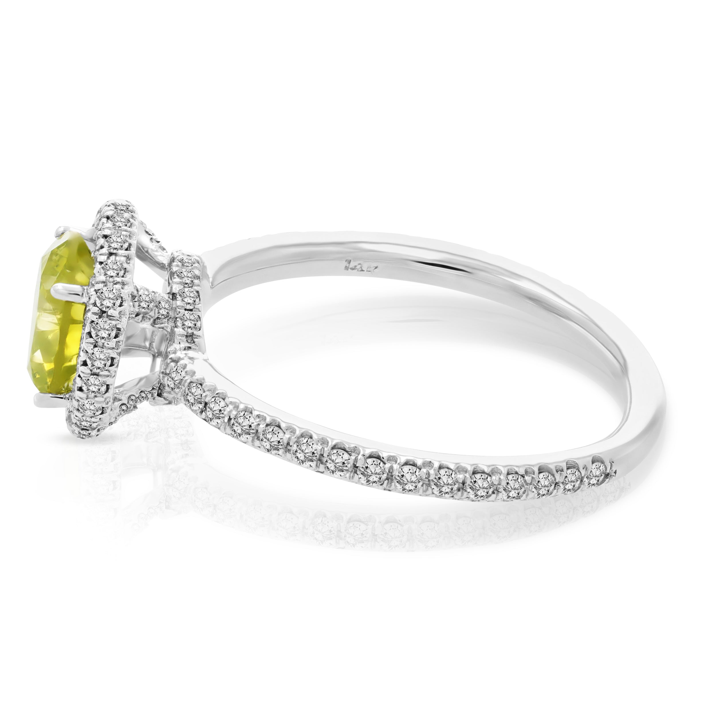 Yellow Solitaire Round Engagement Ring