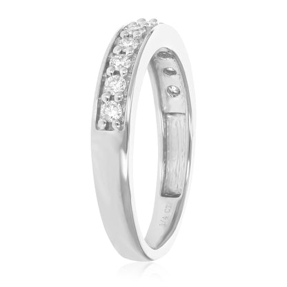 French Diamond Basket Wedding Band