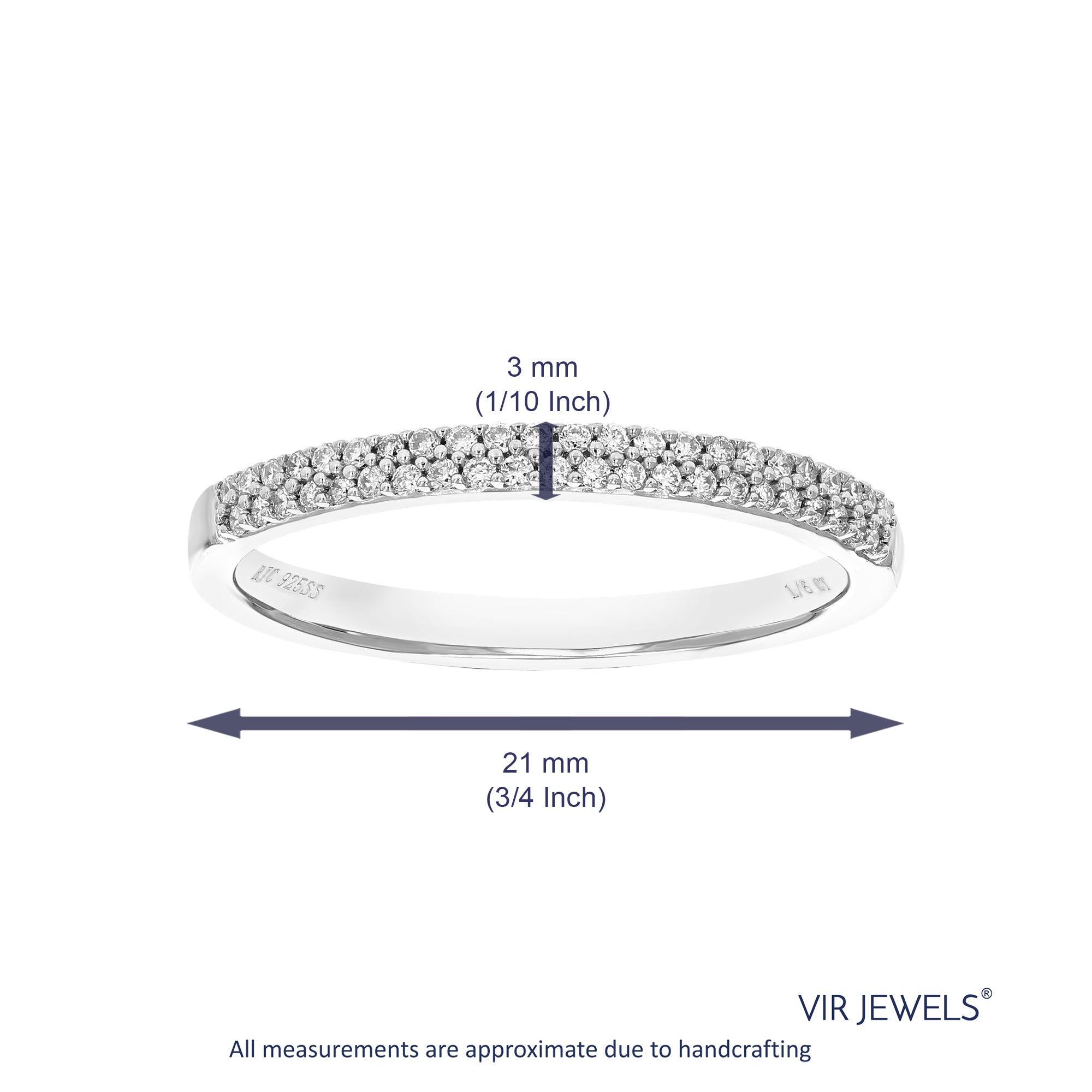 Two Row Diamond Band