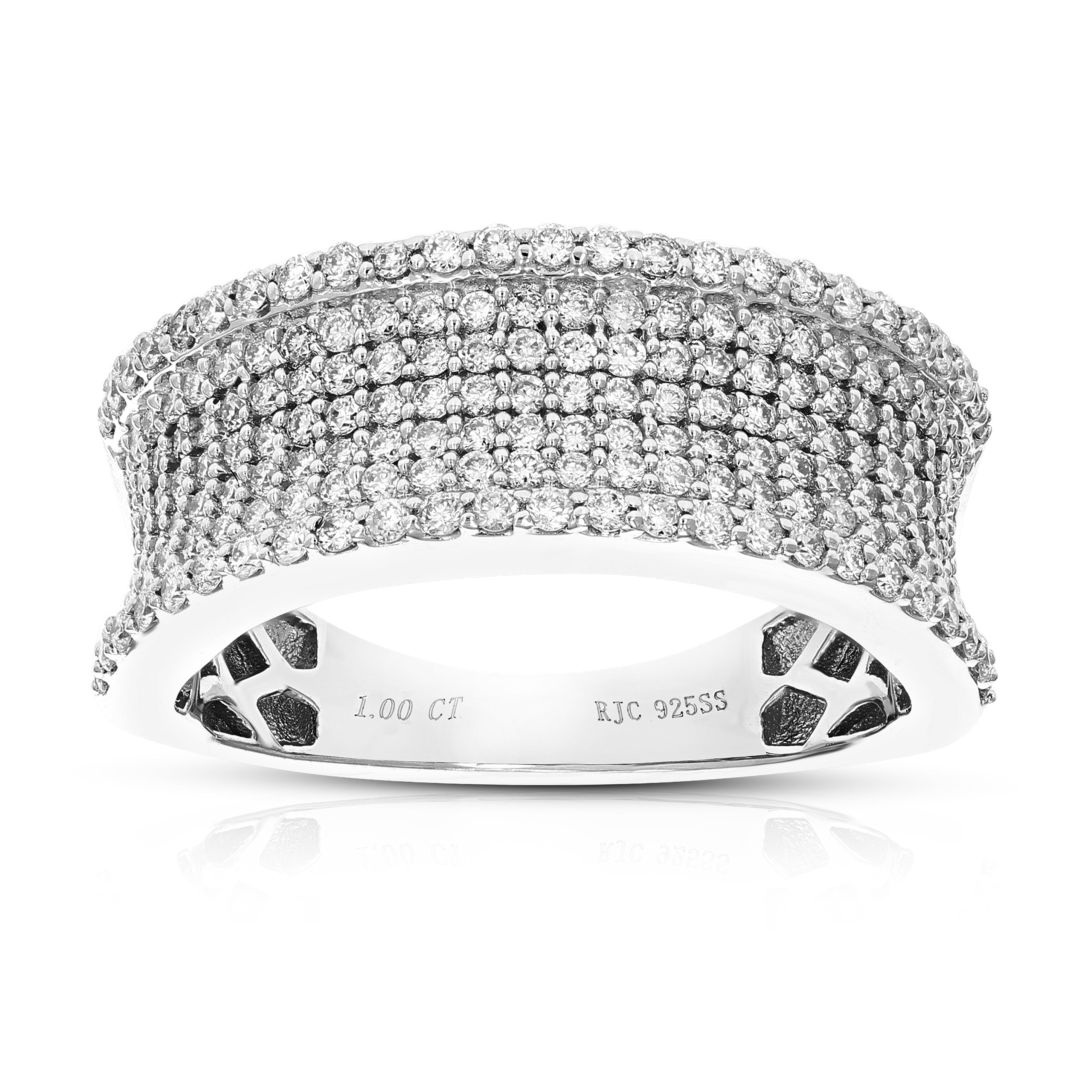 Multi Row Diamond Wedding Band