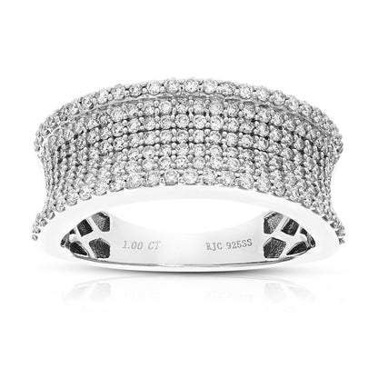 Multi Row Diamond Wedding Band