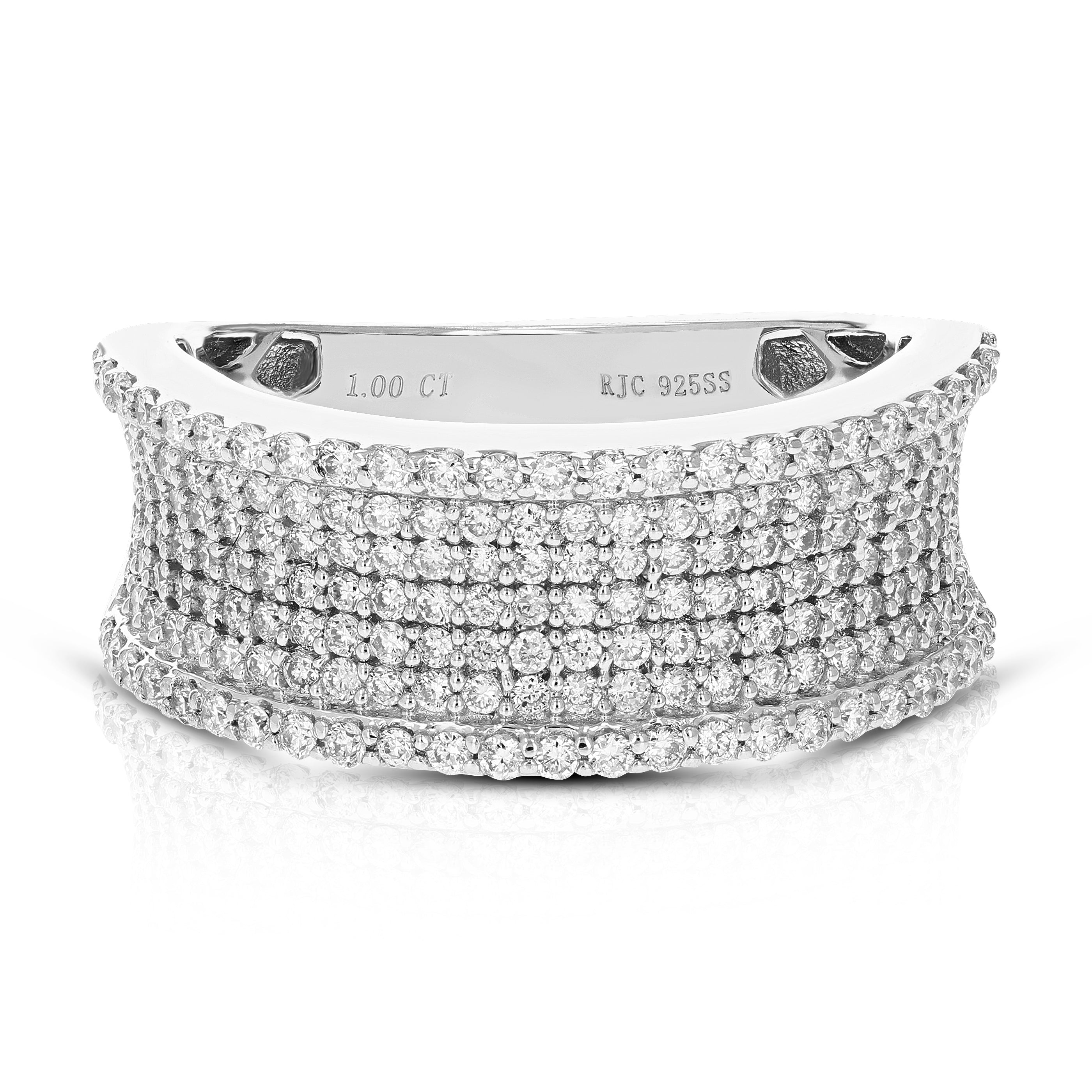 Multi Row Diamond Wedding Band