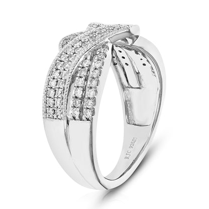 Petite Cross Over Wedding Band