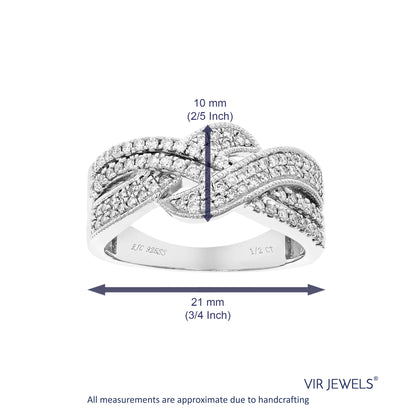 Petite Cross Over Wedding Band