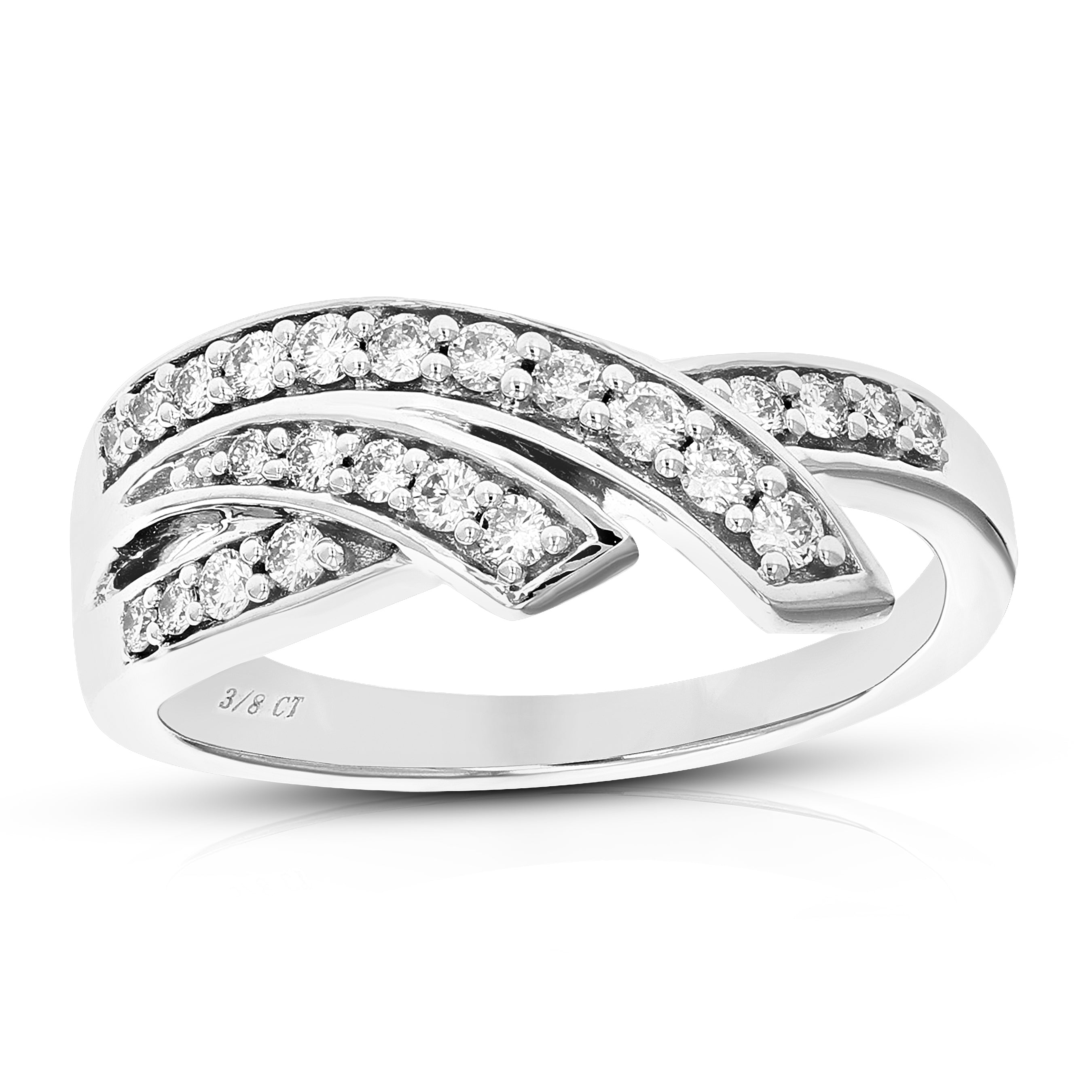 Twisted Diamond Wedding Band