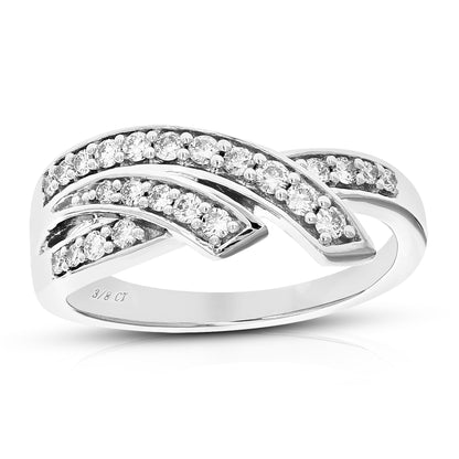 Twisted Diamond Wedding Band