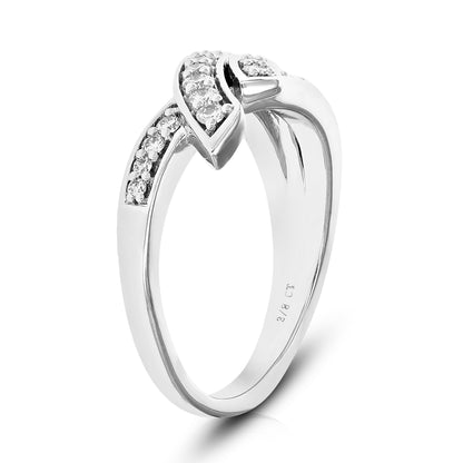 Twisted Diamond Wedding Band