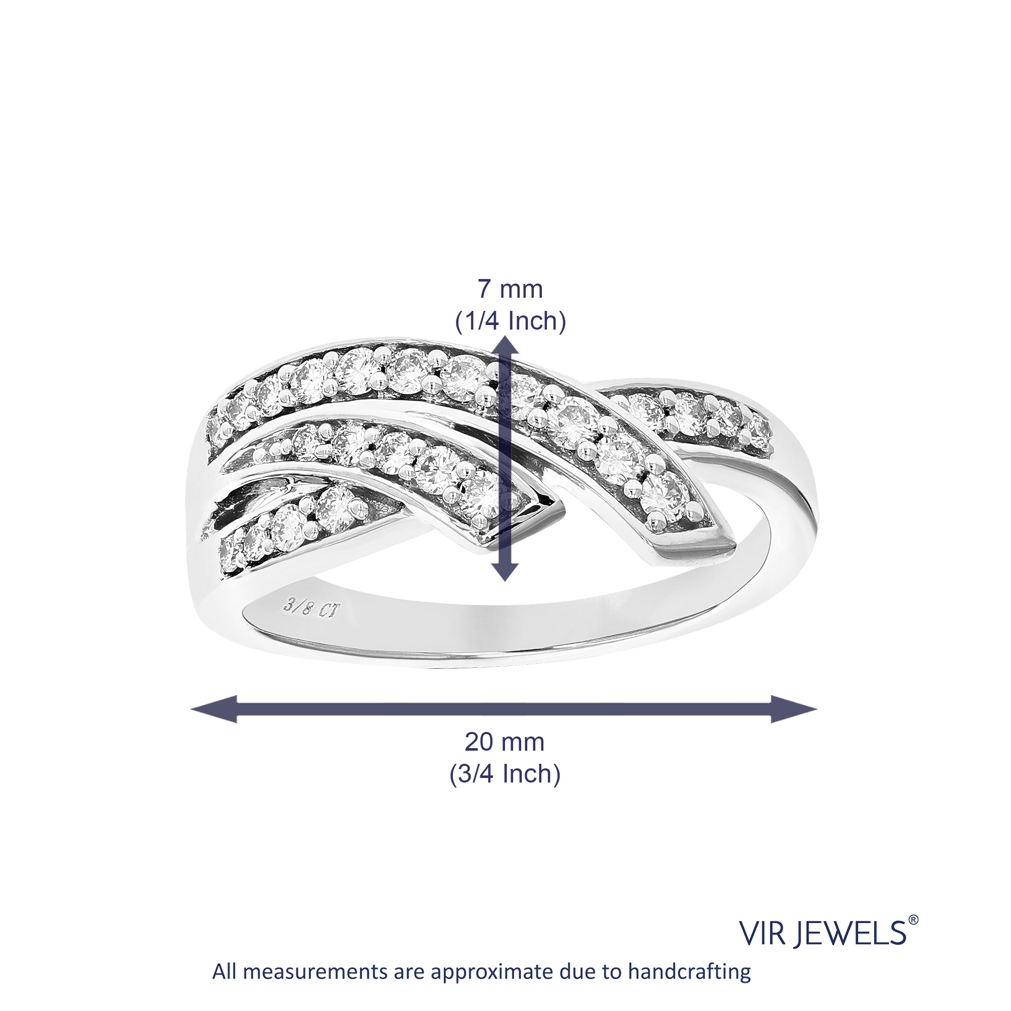 Twisted Diamond Wedding Band