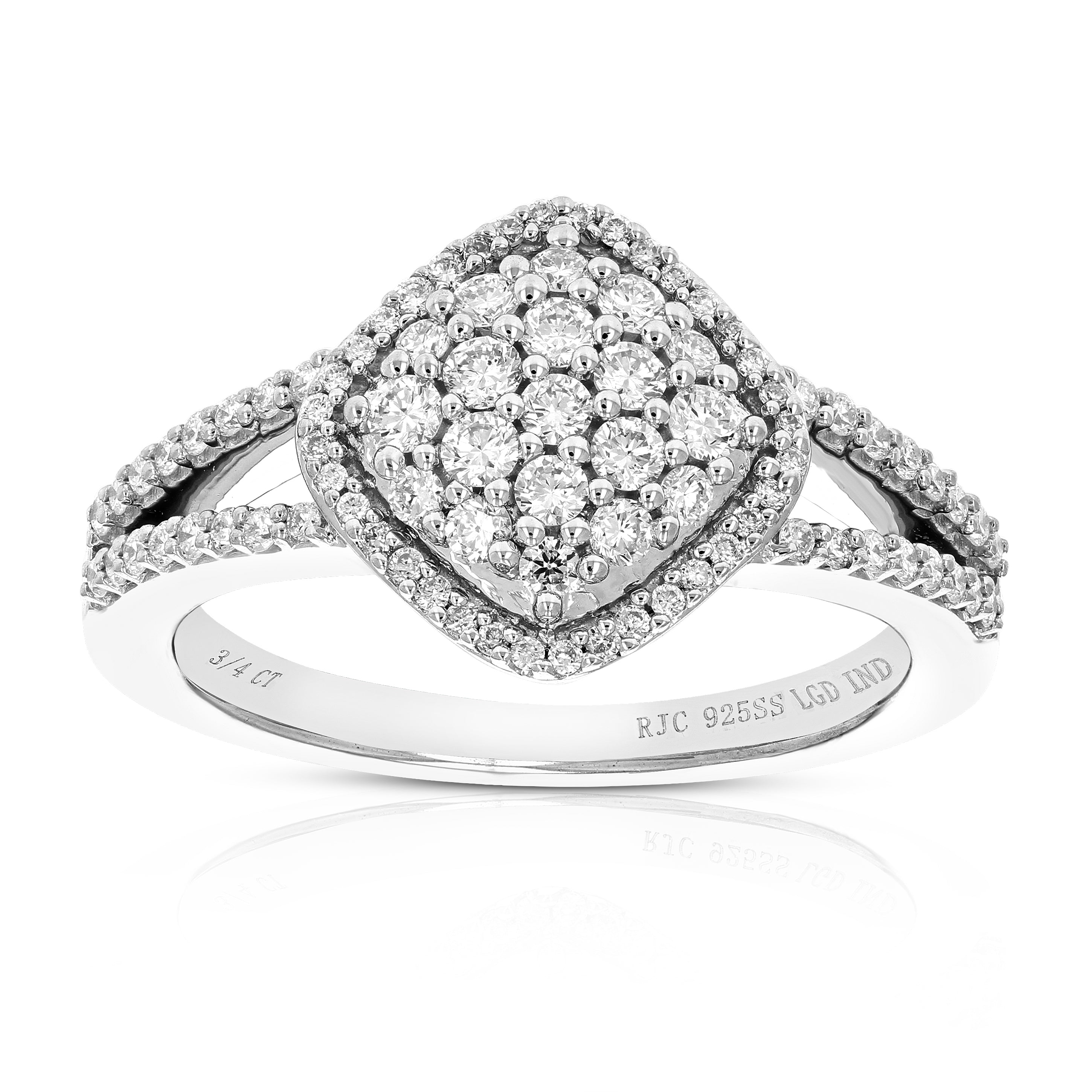 Composite Diamond Engagement Ring