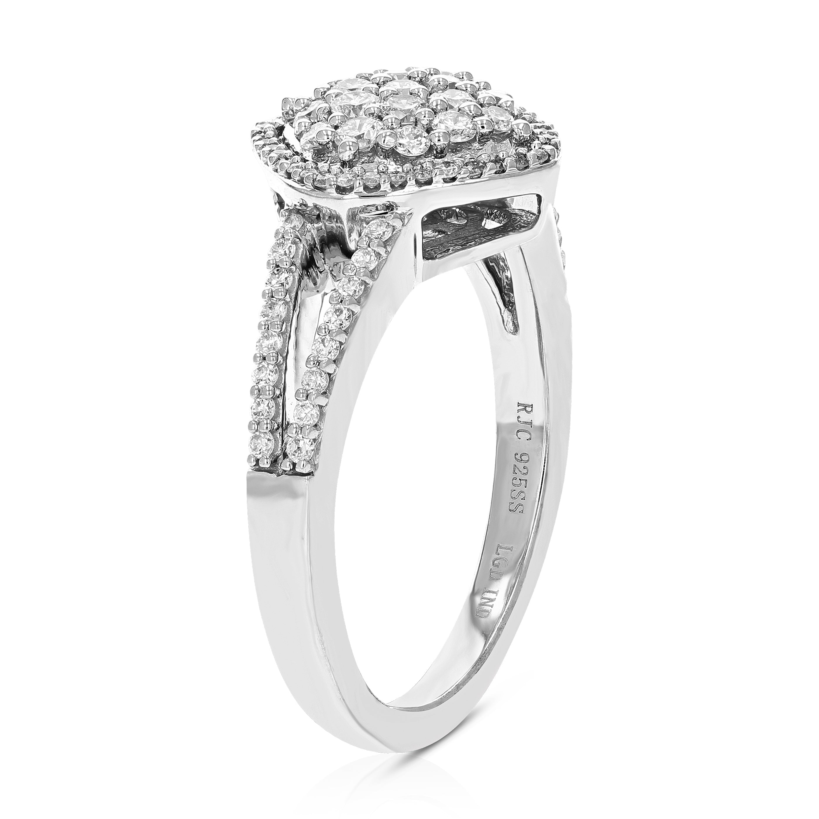 Composite Diamond Engagement Ring