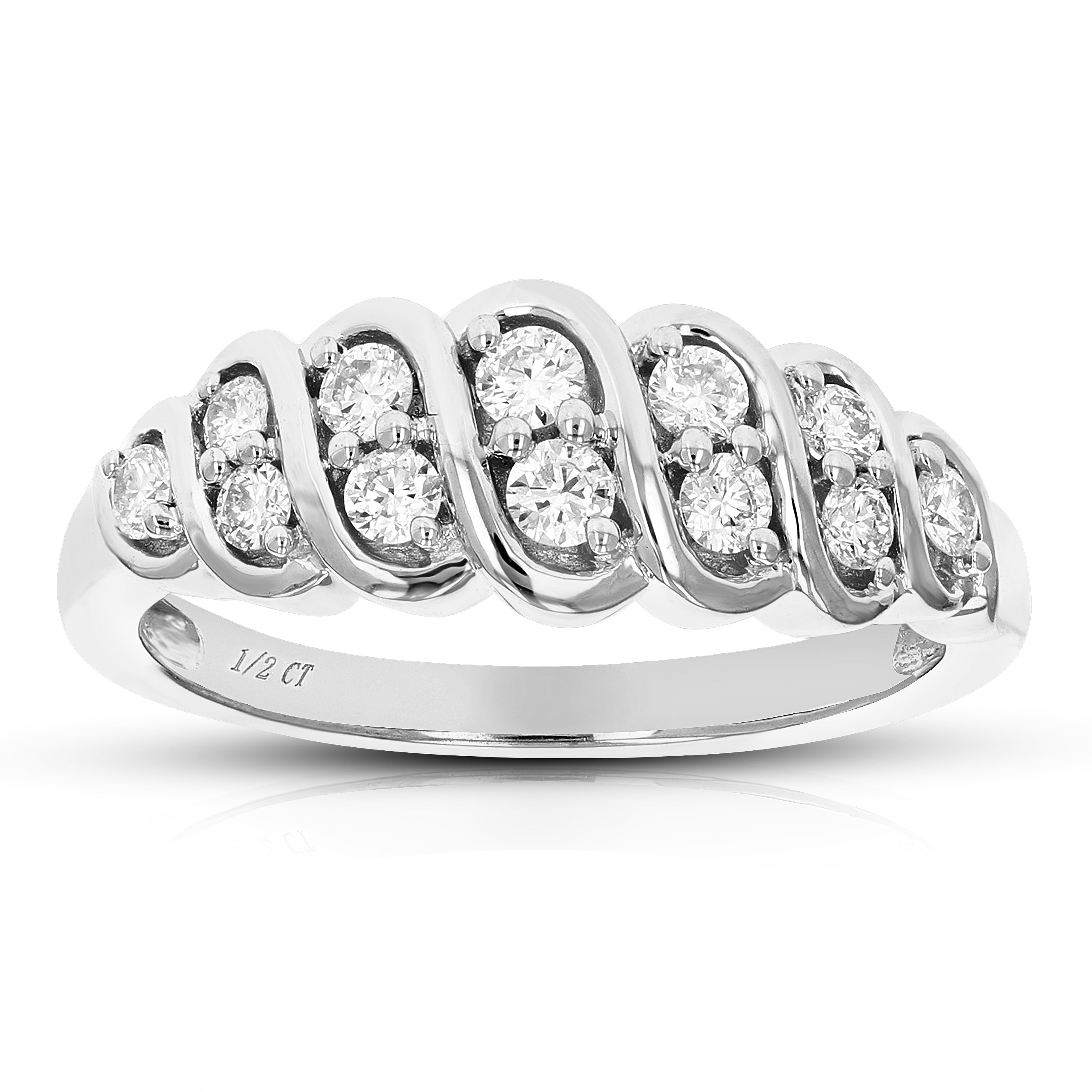 Dimond Multi Twisted Wedding Band