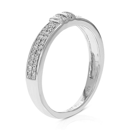 Knot Diamond Wedding Band