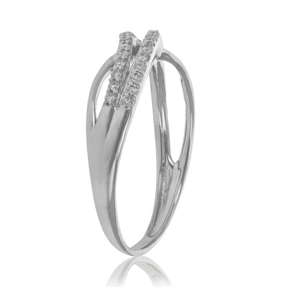 Diamond Twisted Wedding Band