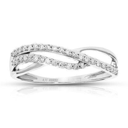 Diamond Twisted Wedding Band