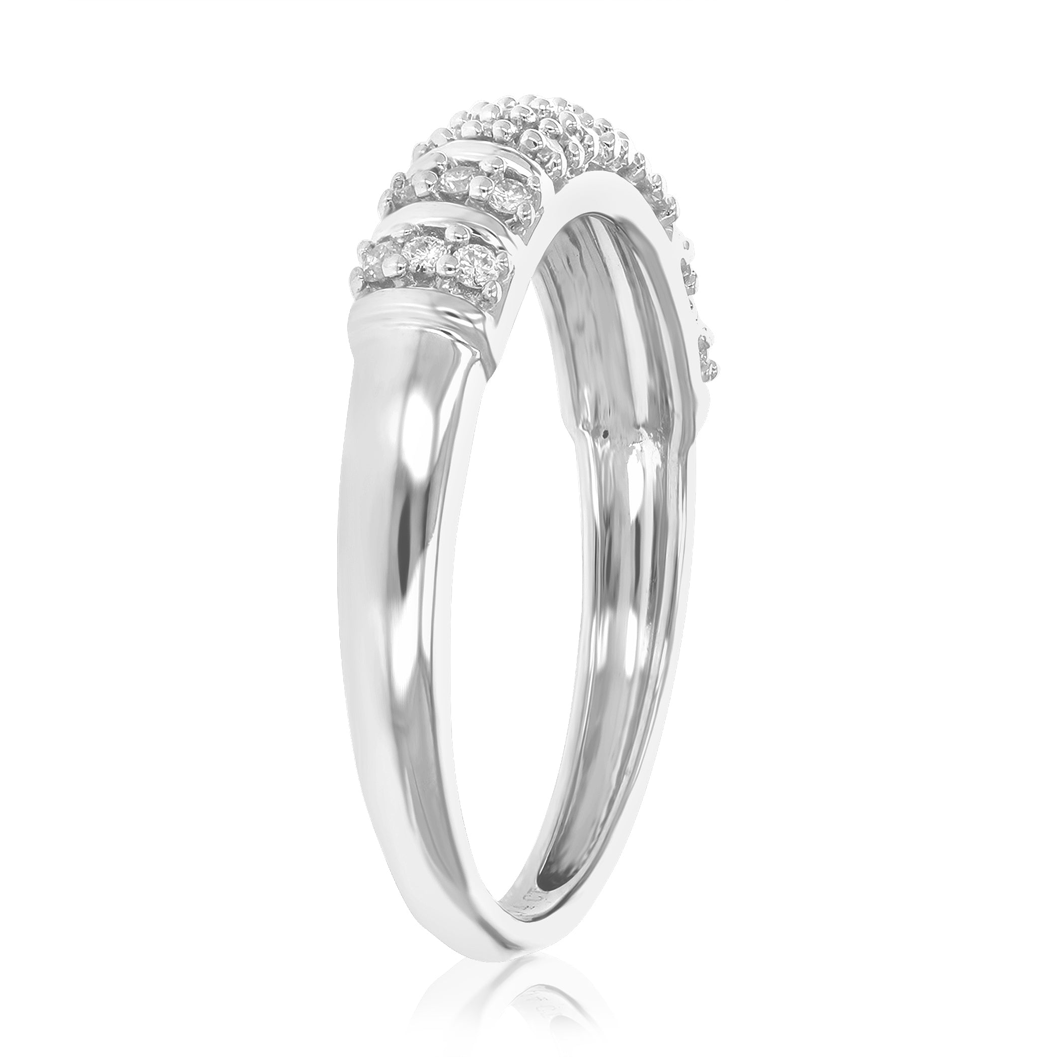 Multi Station Diamond Wedding Band