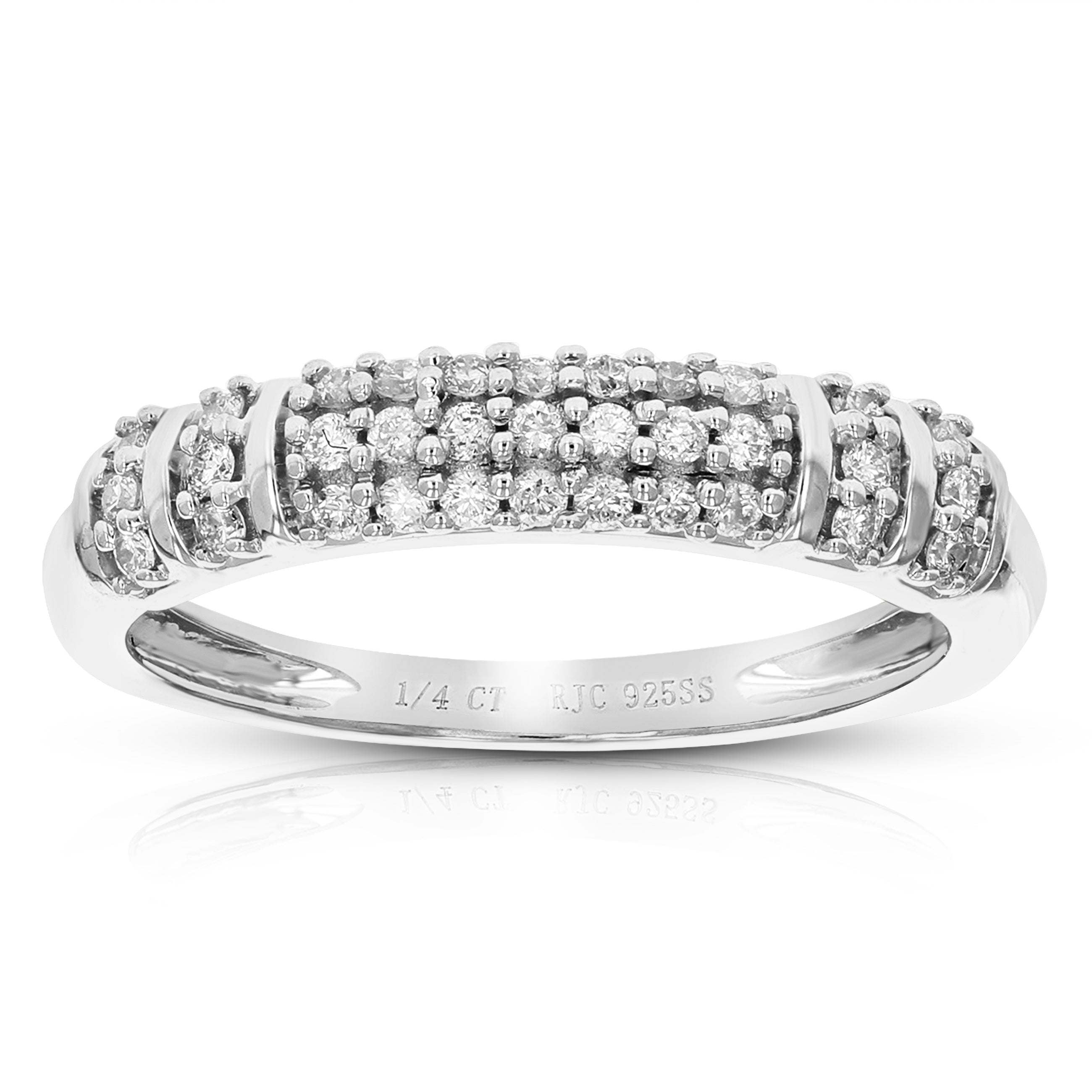 Multi Station Diamond Wedding Band