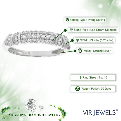 Multi Station Diamond Wedding Band