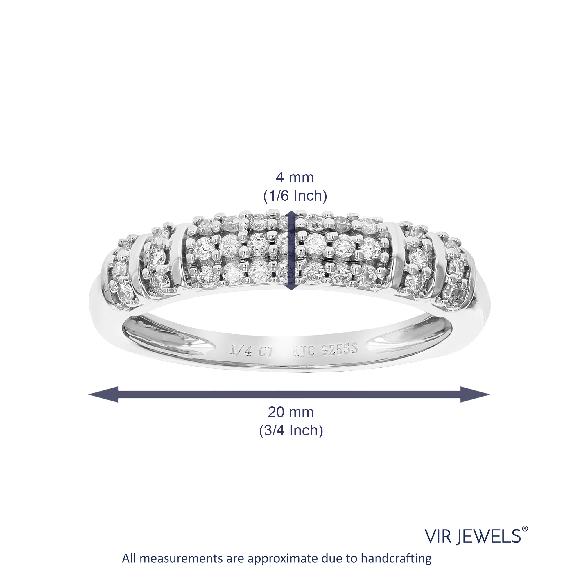 Multi Station Diamond Wedding Band