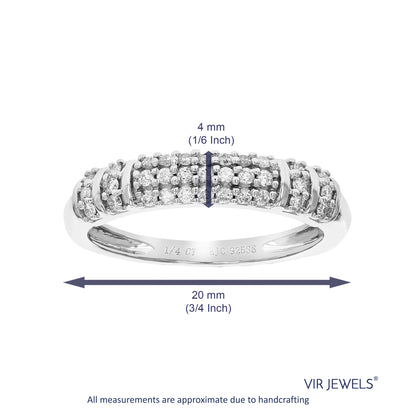 Multi Station Diamond Wedding Band