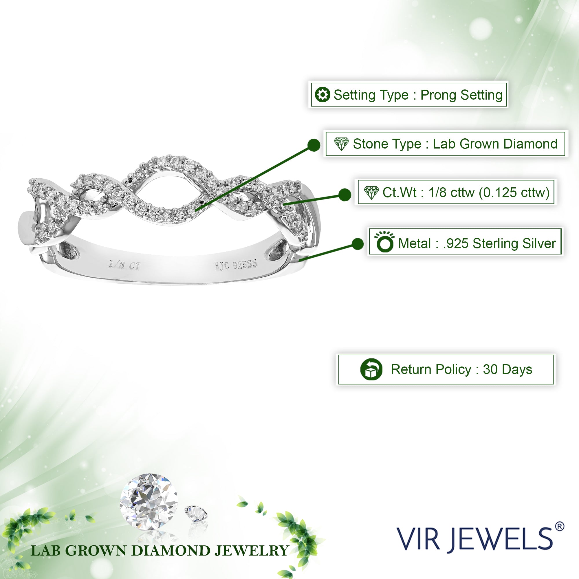 Infinity Diamond Wedding Band