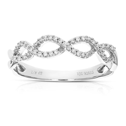 Infinity Twist Diamond Wedding Band