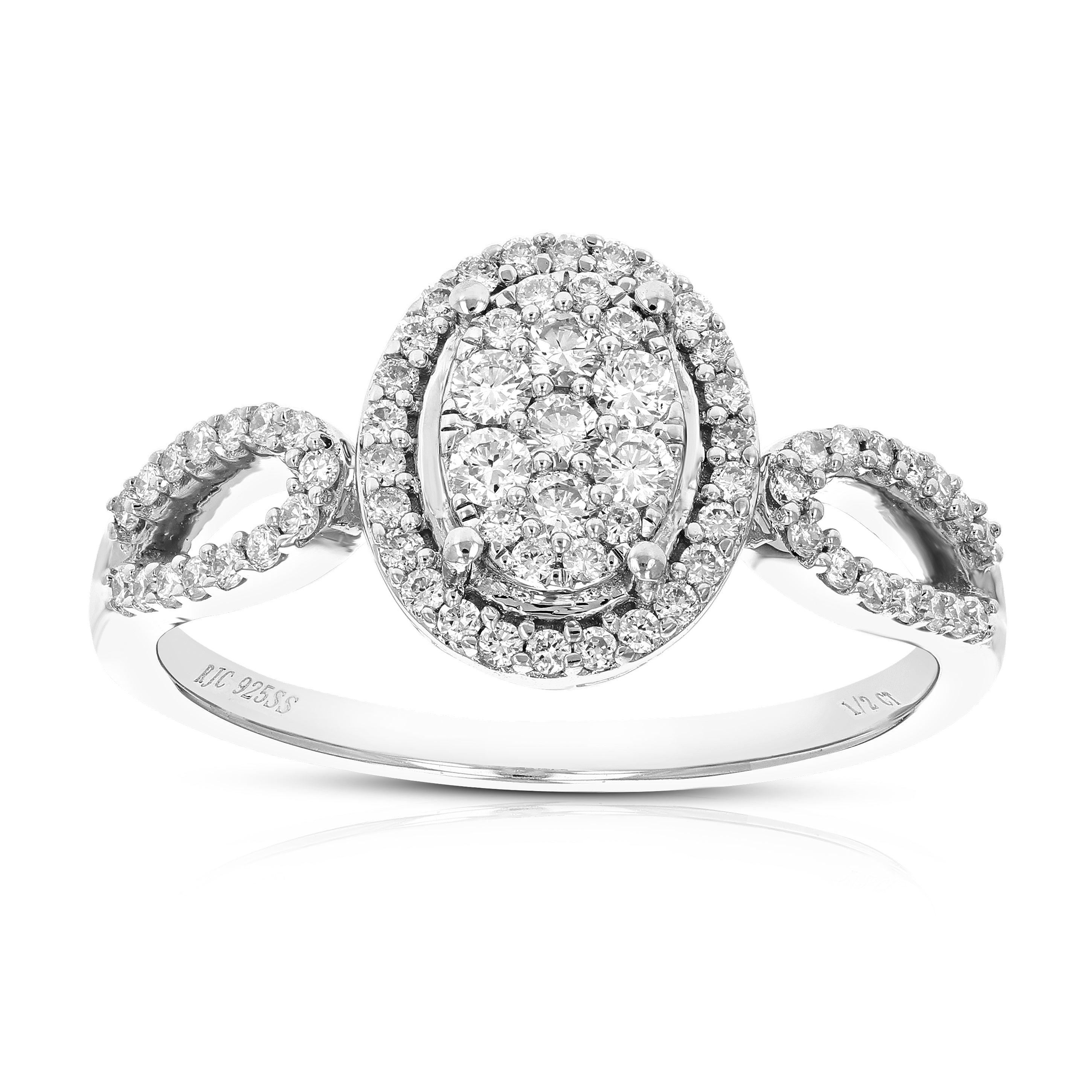 Oval Split Shank Engagement Ring