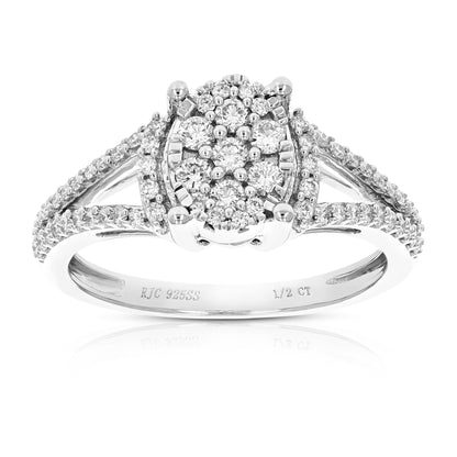 Engagement Ring Oval Split Diamond