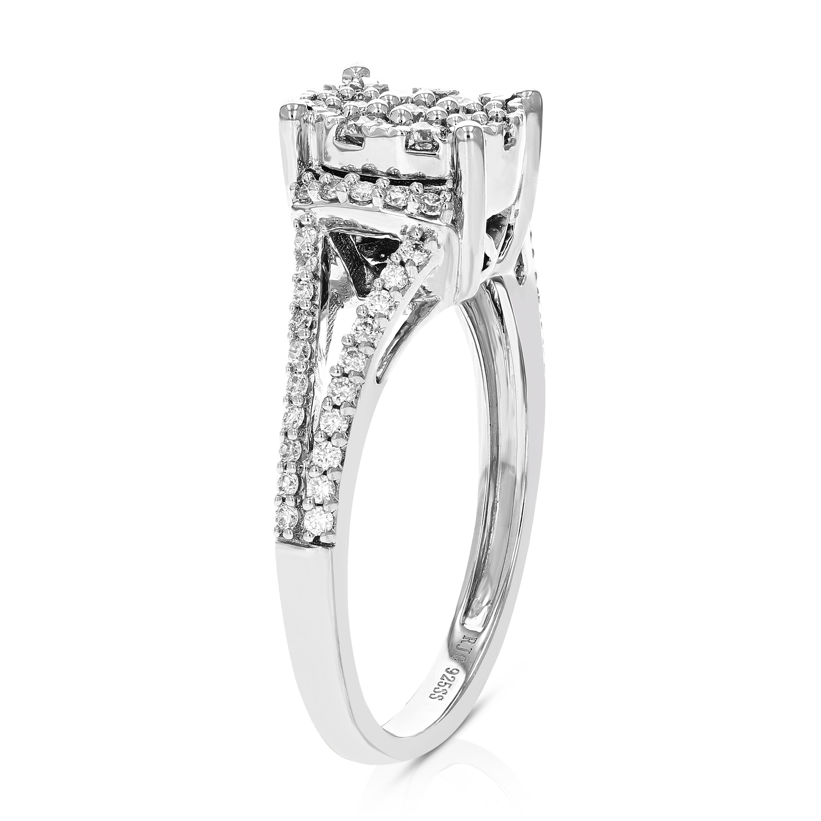 Engagement Ring Oval Split Diamond