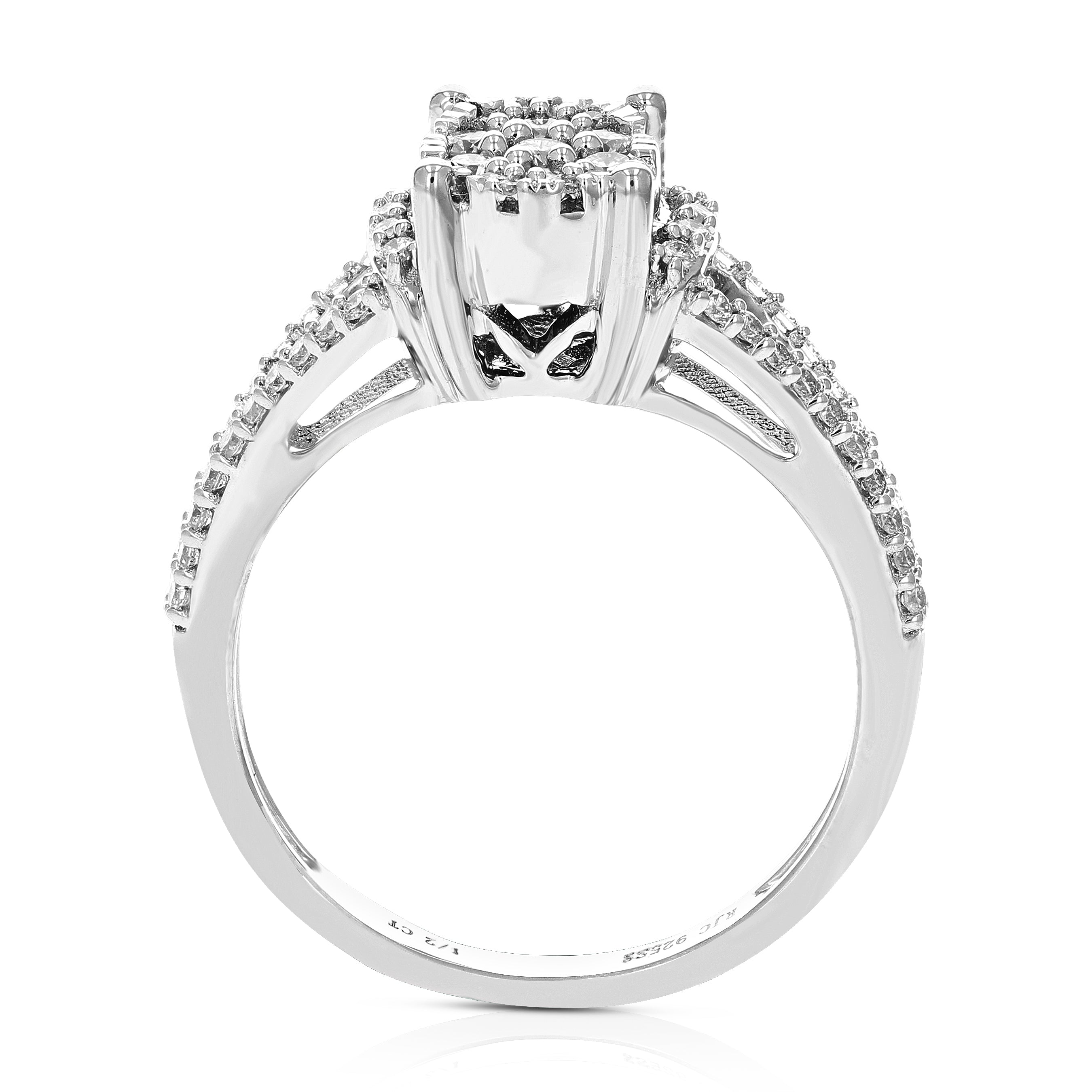 Engagement Ring Oval Split Diamond