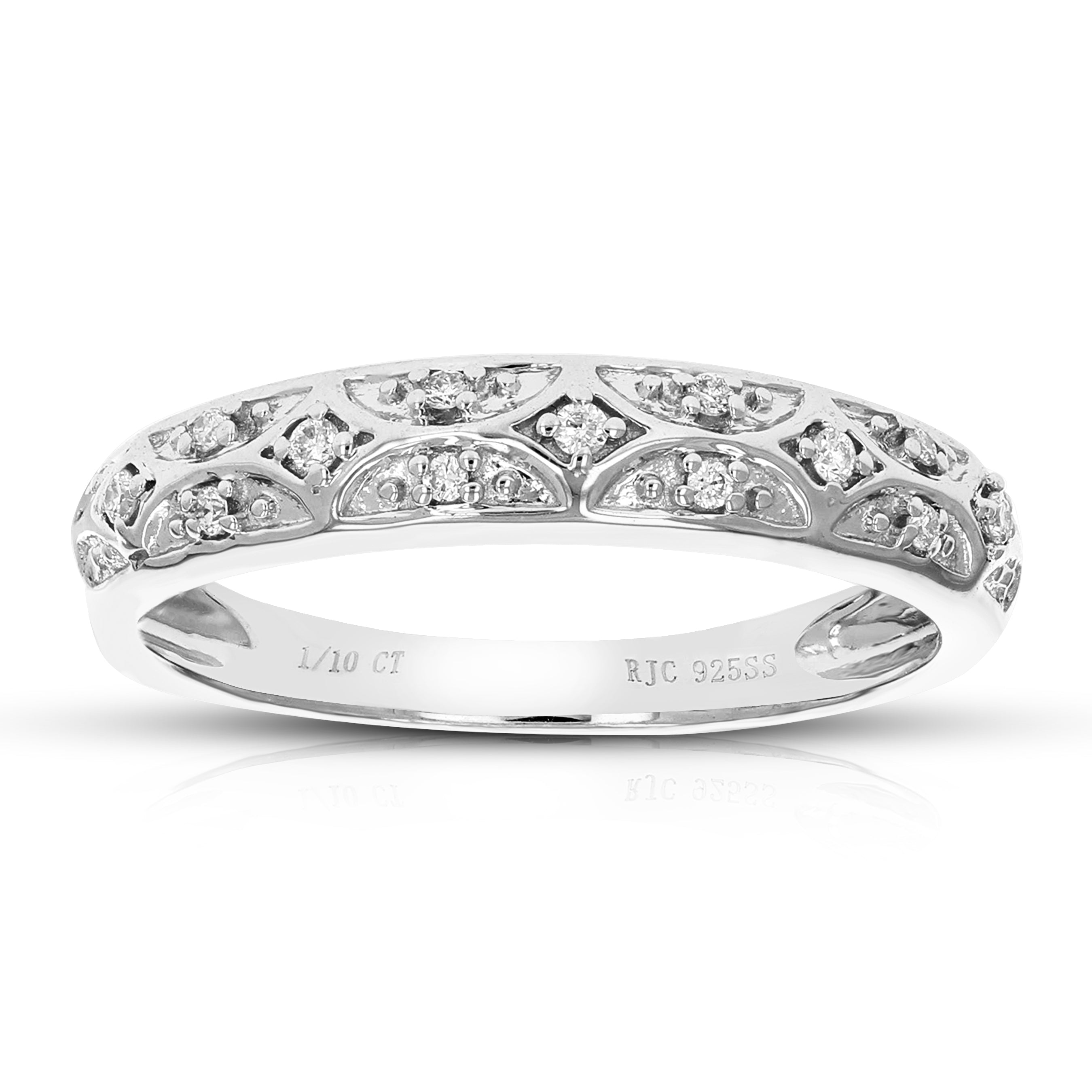 Vintage Pave Diamond Wedding Band