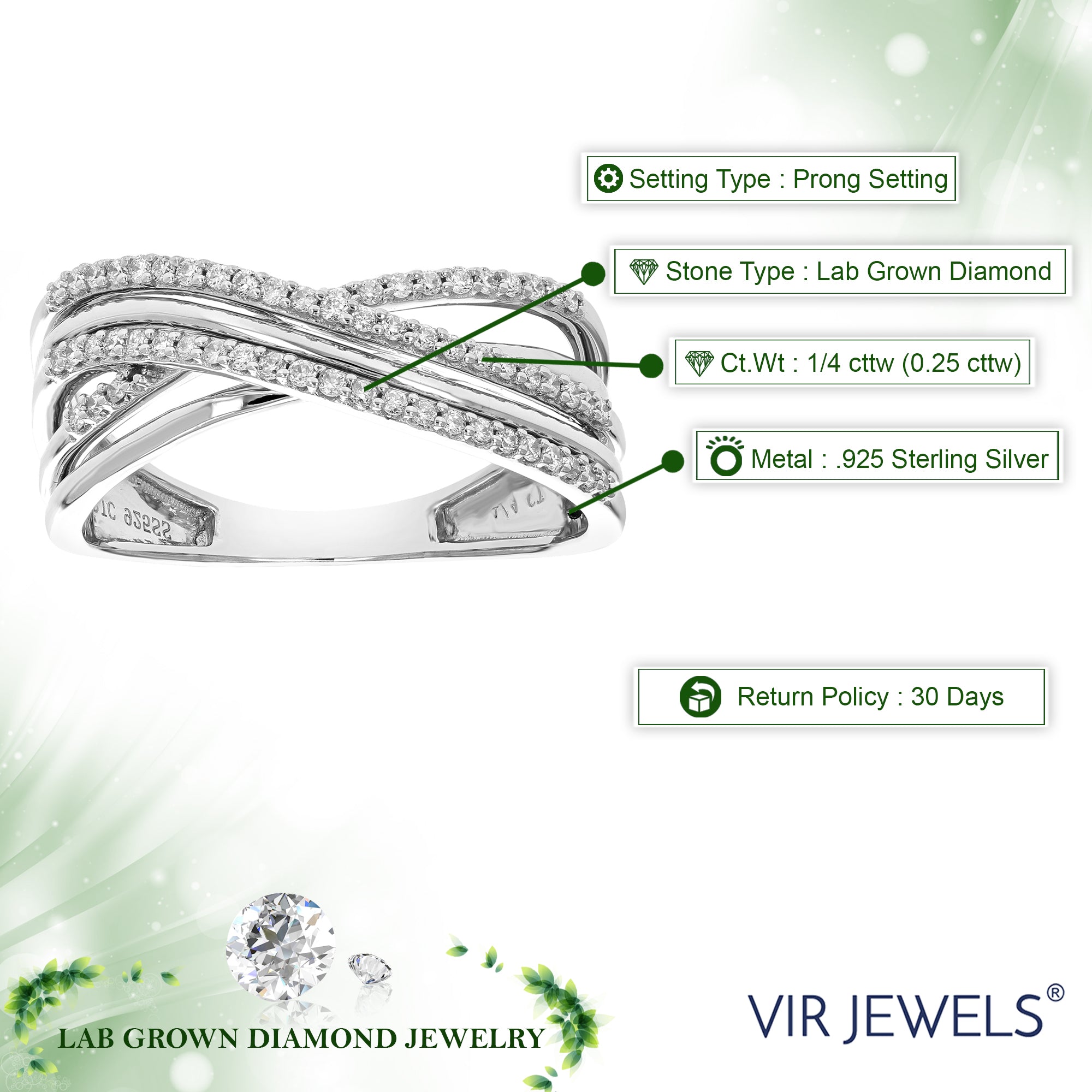 Diamond Overlap Row Wedding Band