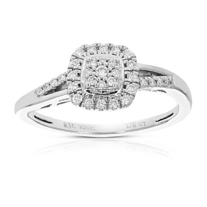 Cross Over Cushion Halo Engagement Ring