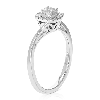 Diamond Cushion Composite Engagement Ring