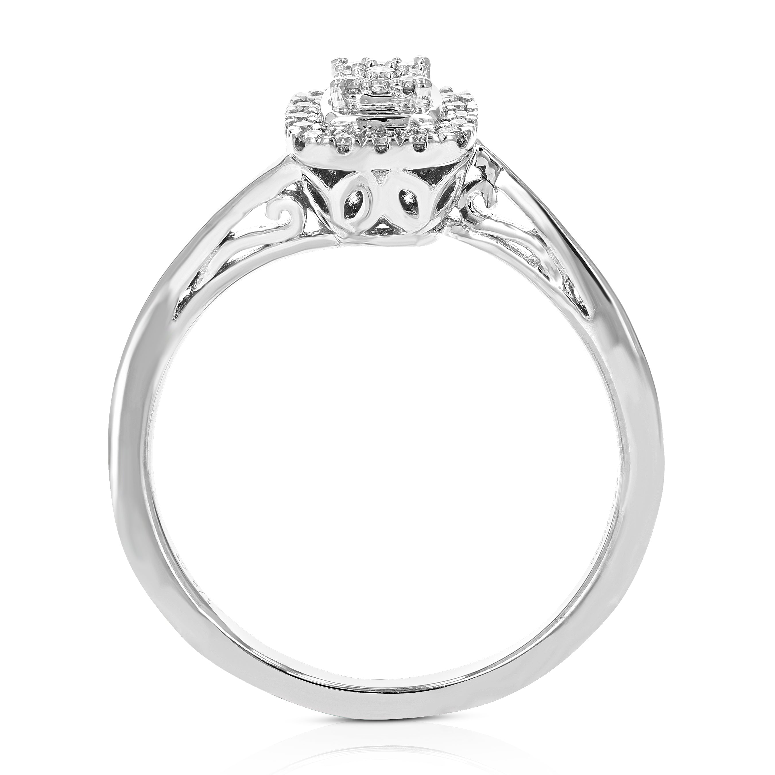 Diamond Cushion Composite Engagement Ring