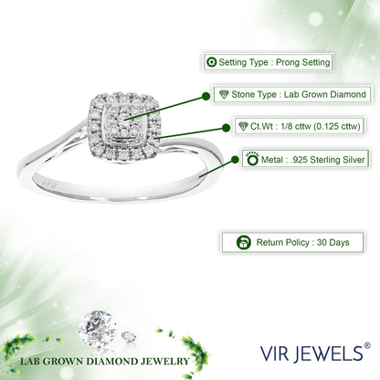 Diamond Cushion Composite Engagement Ring