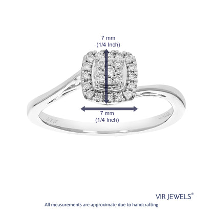 Diamond Cushion Composite Engagement Ring