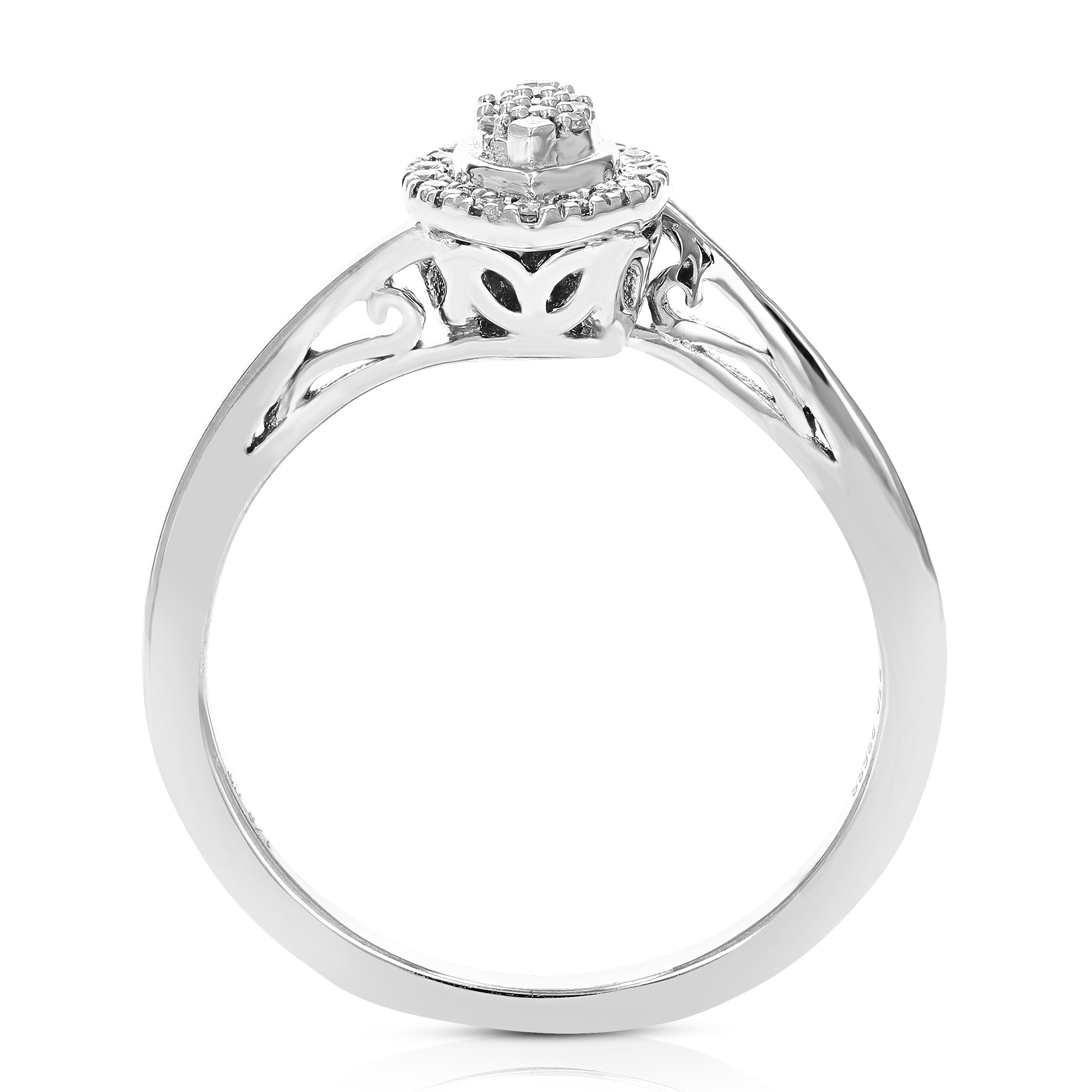 Diamond Marquise Composite Engagement Ring