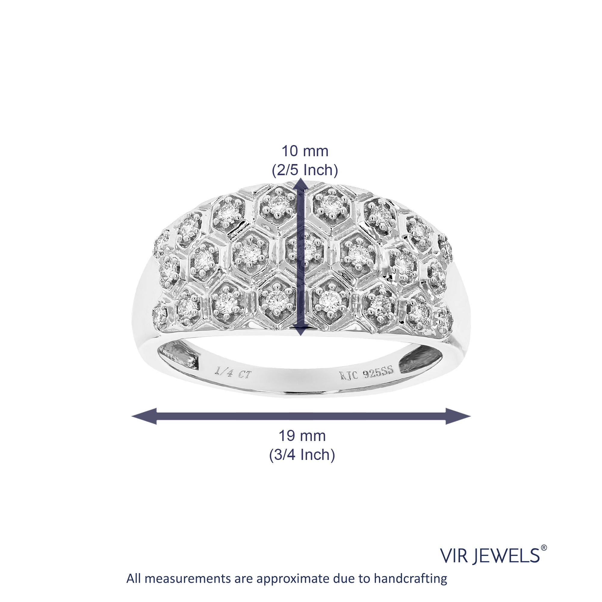 Hexagon Dome Diamond Wedding Band