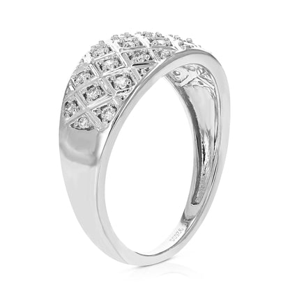 Dome Diamond Round Wedding Band