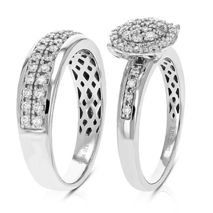 Round Composite Diamond Bridal Set