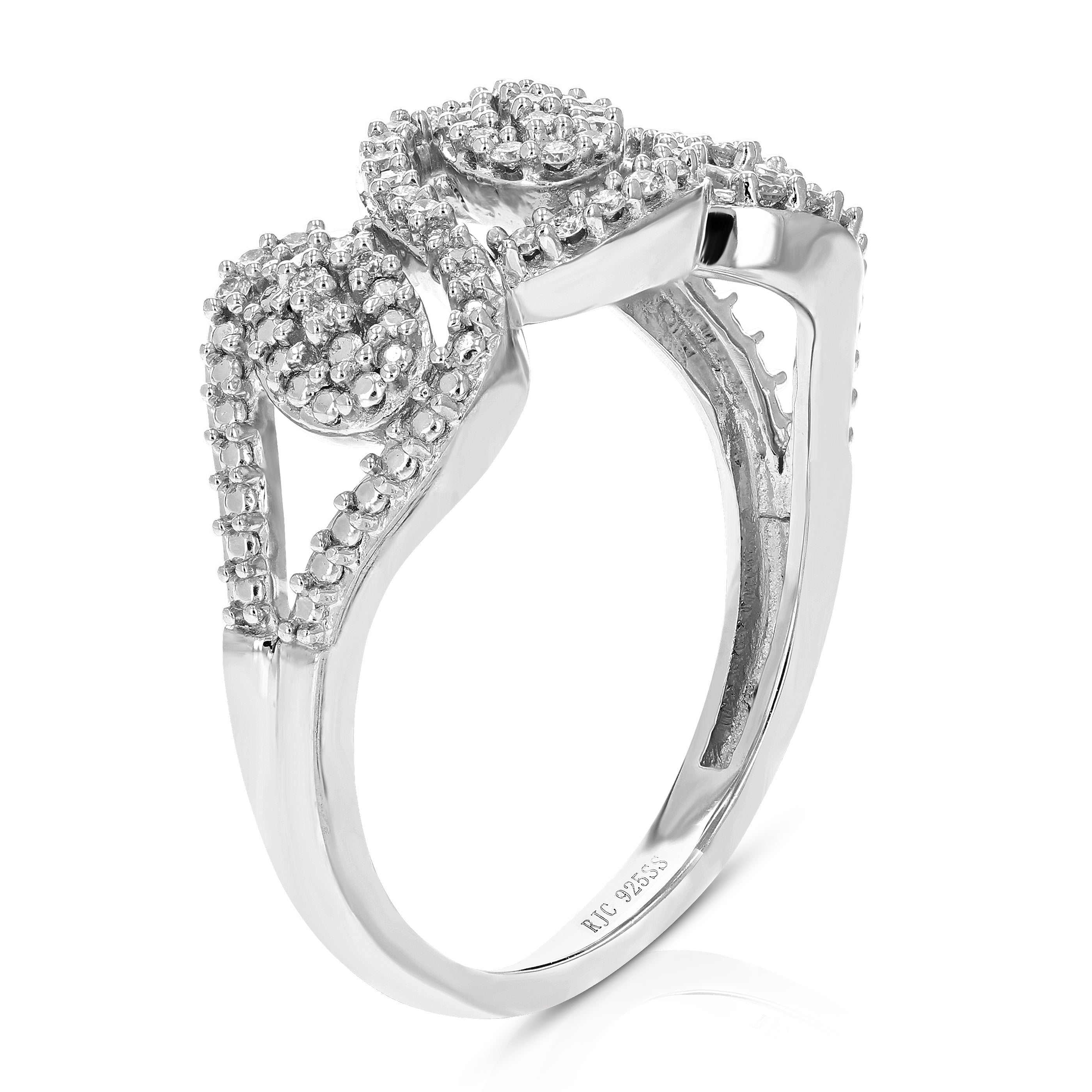 Diamond Leaf Wedding Band