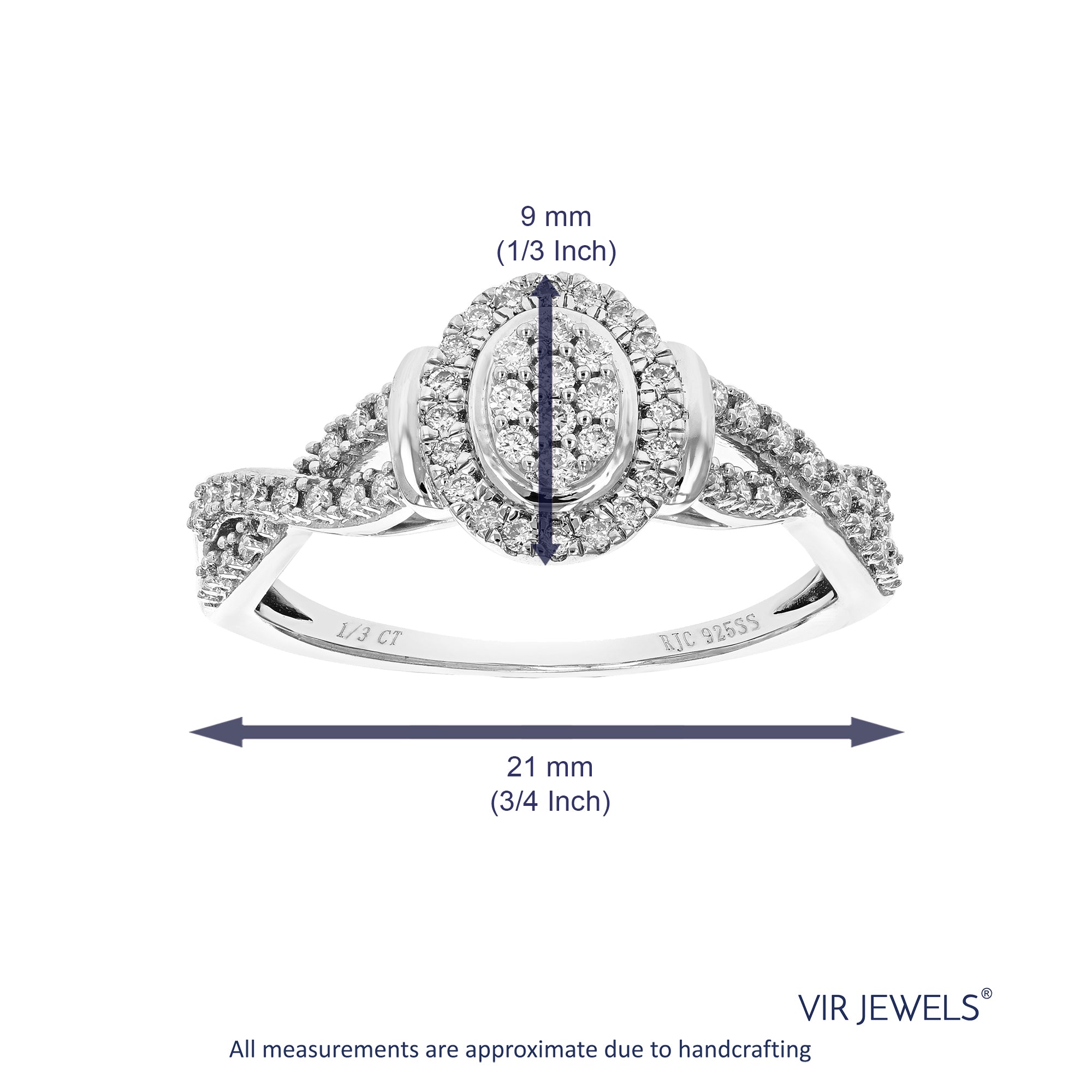 Twisted Oval Diamond Engagement Ring