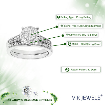 Round Halo Diamond Bridal Set