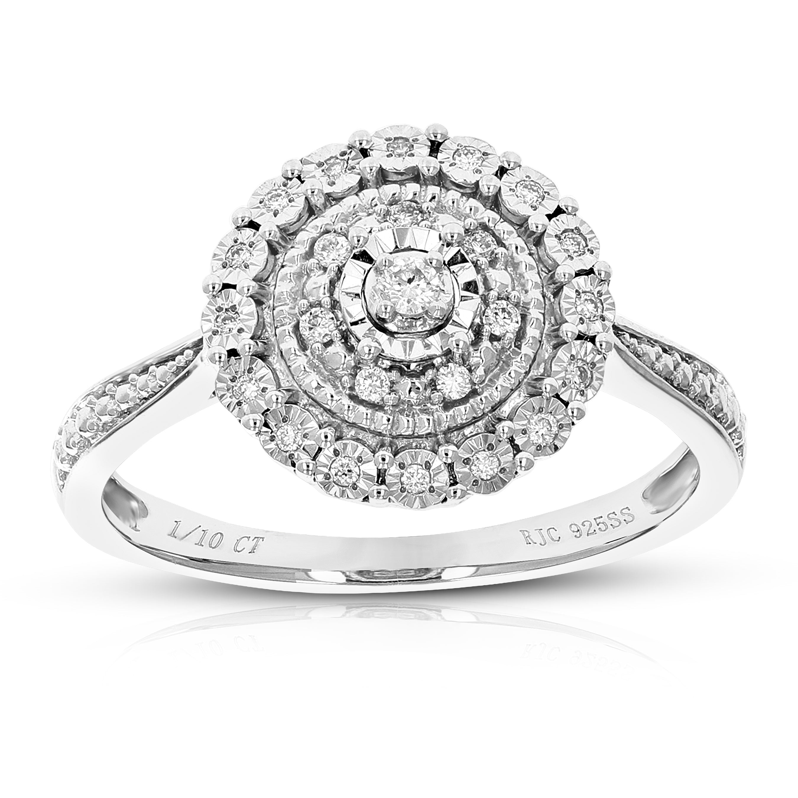 Floral Composite Diamond Engagement Ring