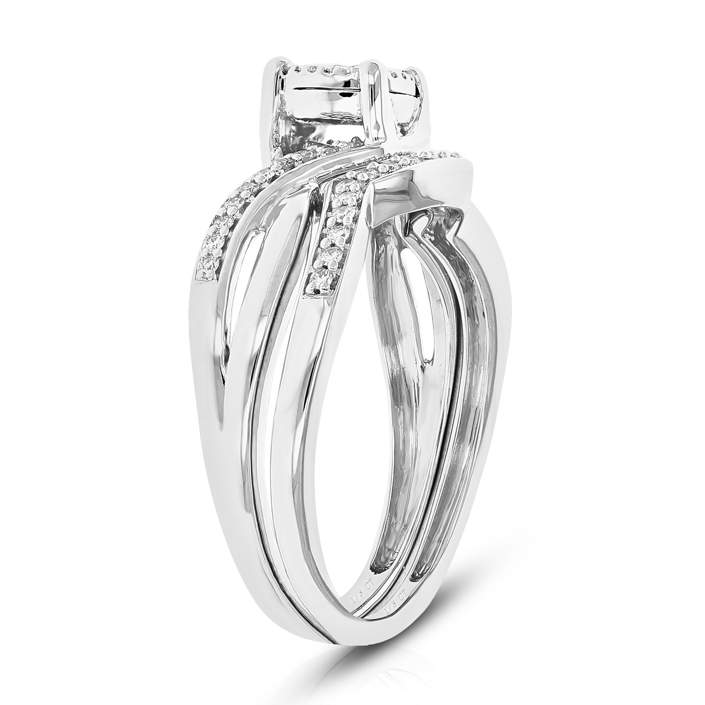 Twisted Halo Diamond Bridal Set