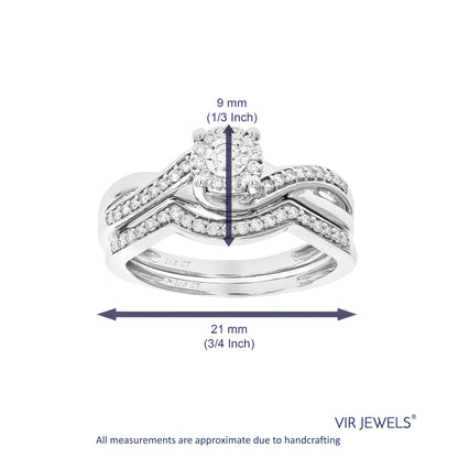 Twisted Halo Diamond Bridal Set