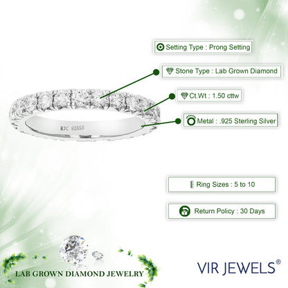 Lab Grown Eternity Wedding Band