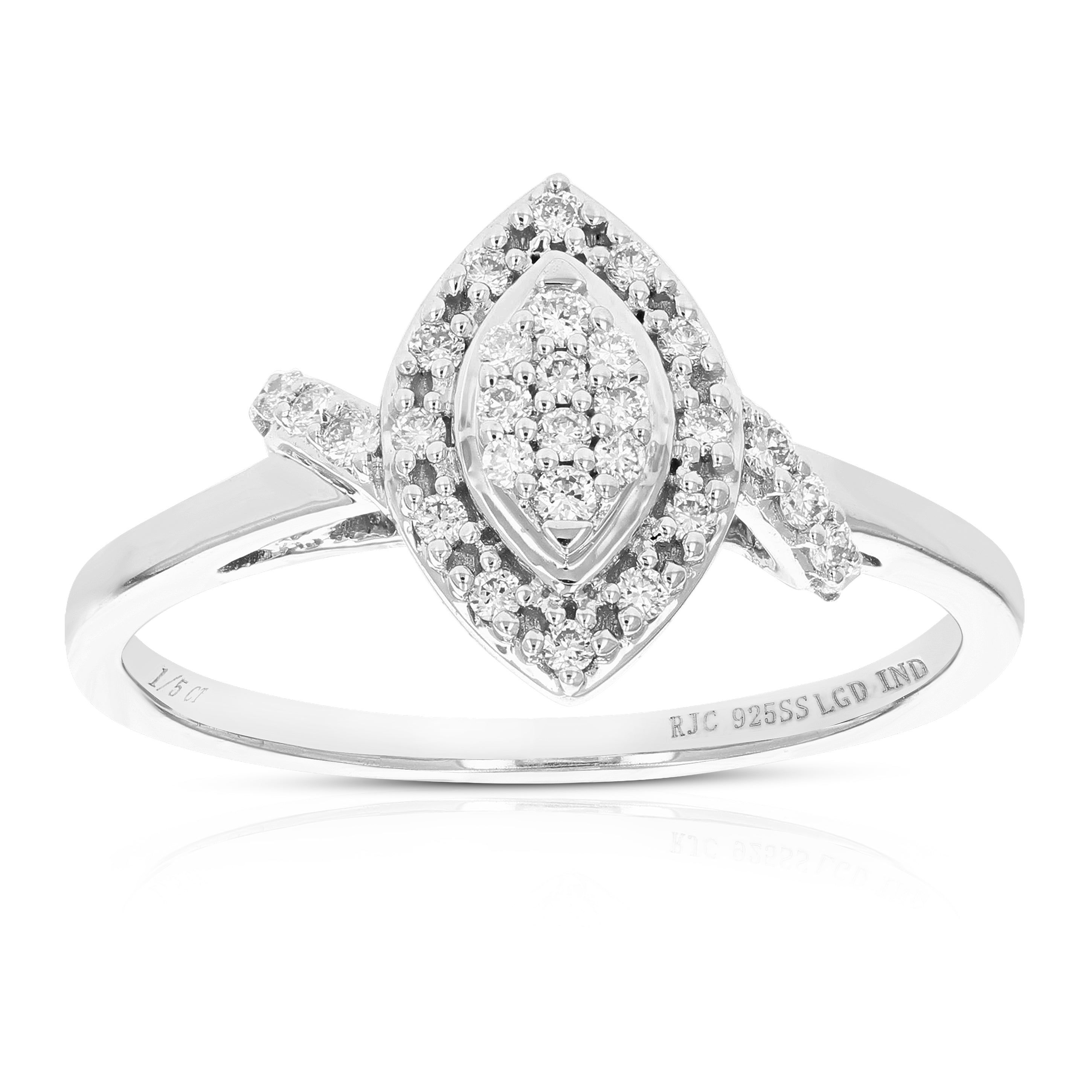 Marquise Cluster Diamond Engagement Ring