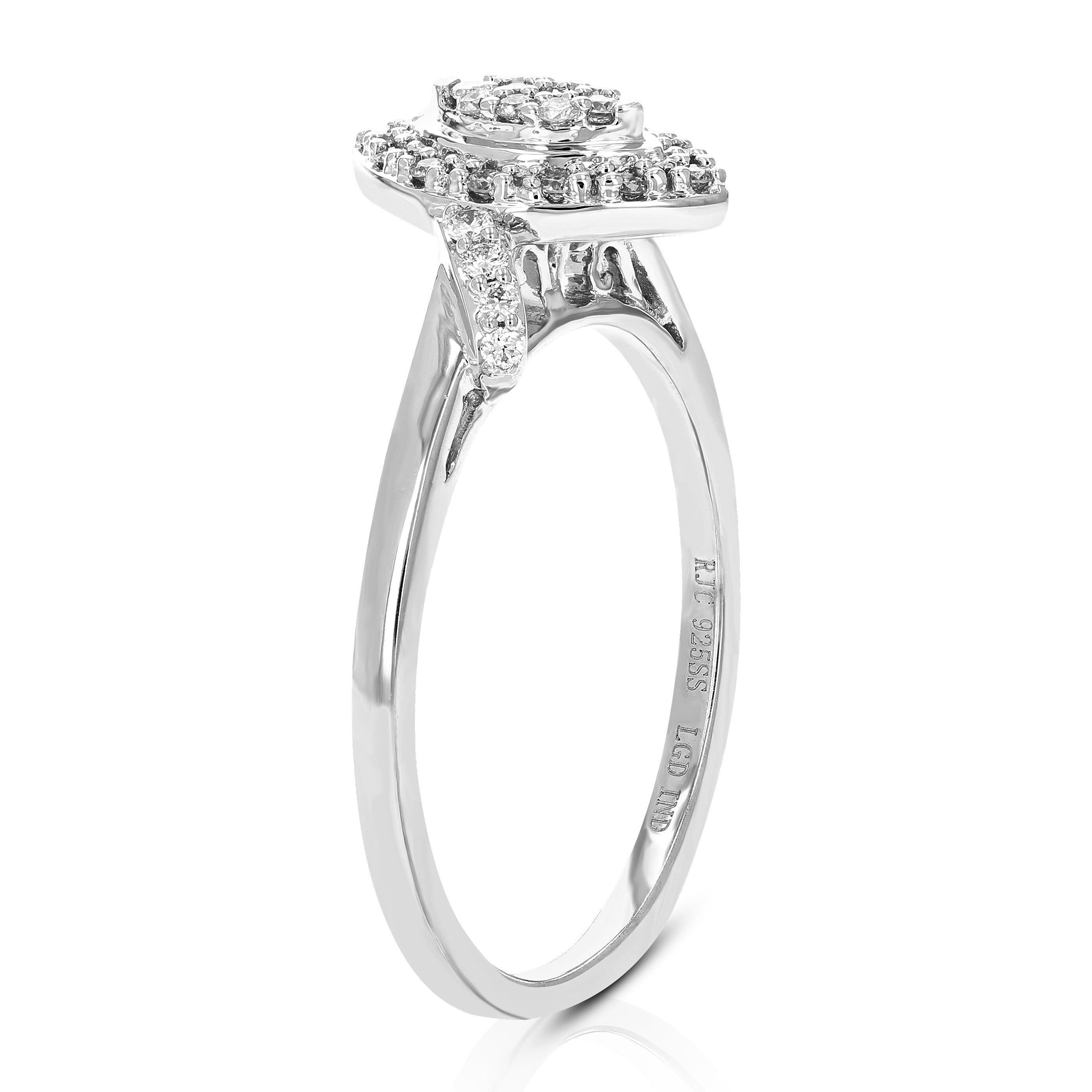 Marquise Cluster Diamond Engagement Ring